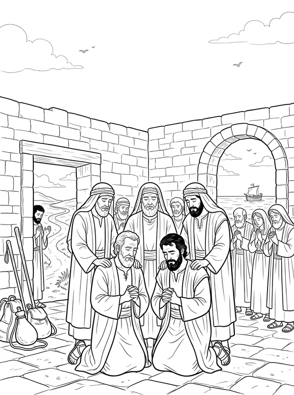 Barnabas and Saul Are Sent coloring page