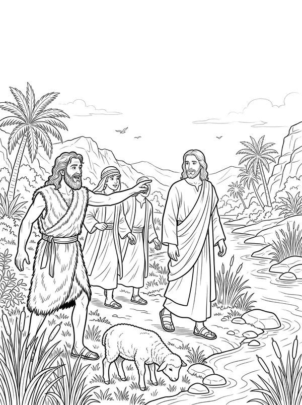 Behold the Lamb of God coloring page