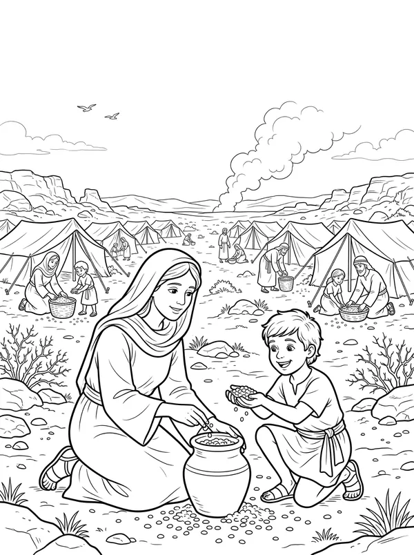 Bread from Heaven coloring page