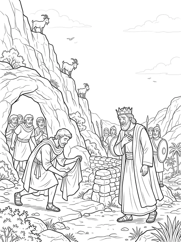 David Spares Saul coloring page