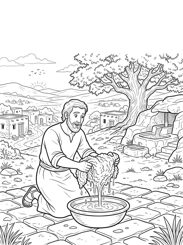 Gideon’s Fleece coloring page