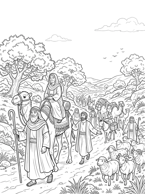 God Calls Abram coloring page