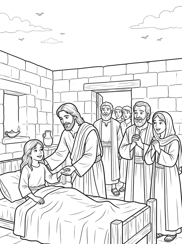 Jairus’s Daughter coloring page