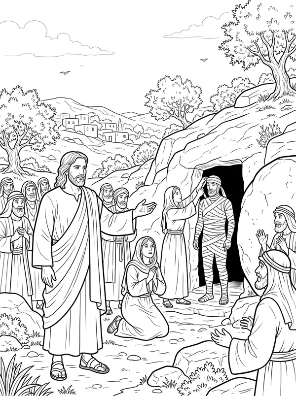 Lazarus, Come Forth coloring page