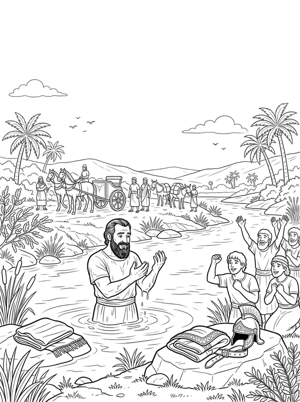 Naaman Is Healed coloring page