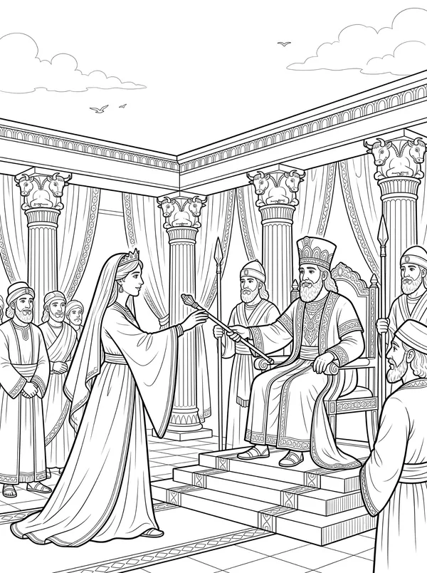 Queen Esther coloring page
