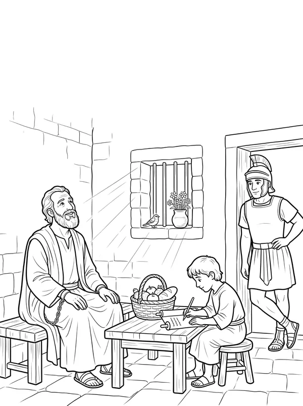 Rejoice in the Lord coloring page