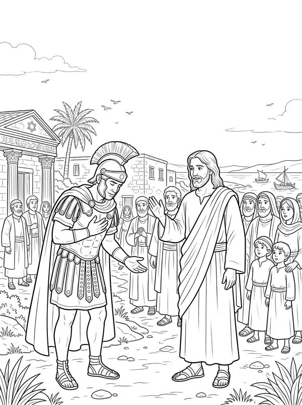 The Centurion’s Faith coloring page