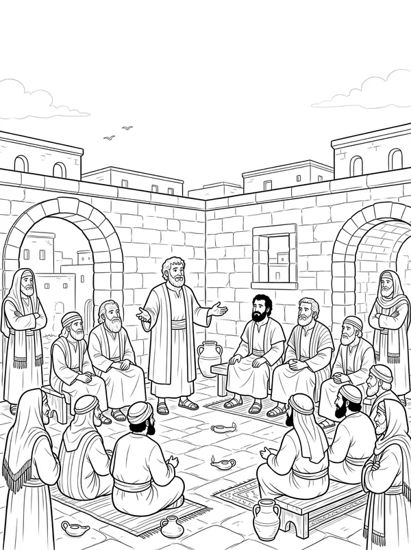 The Council at Jerusalem coloring page