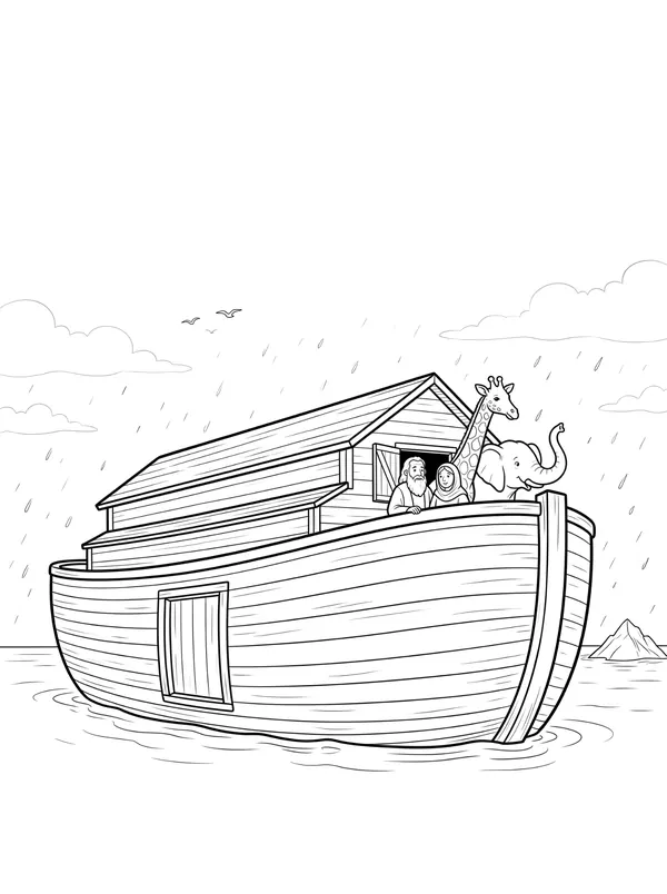 The Flood coloring page