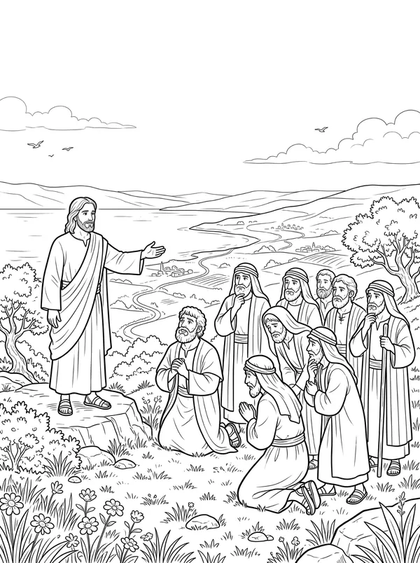 The Great Commission coloring page