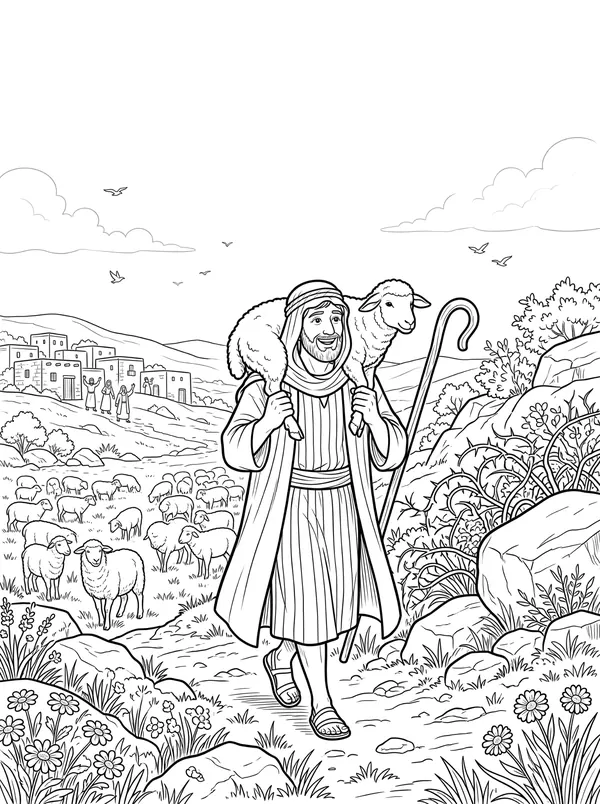 The Lost Sheep and the Lost Coin coloring page