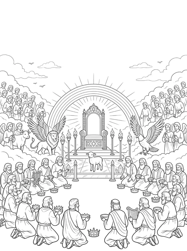 Worthy Is the Lamb coloring page