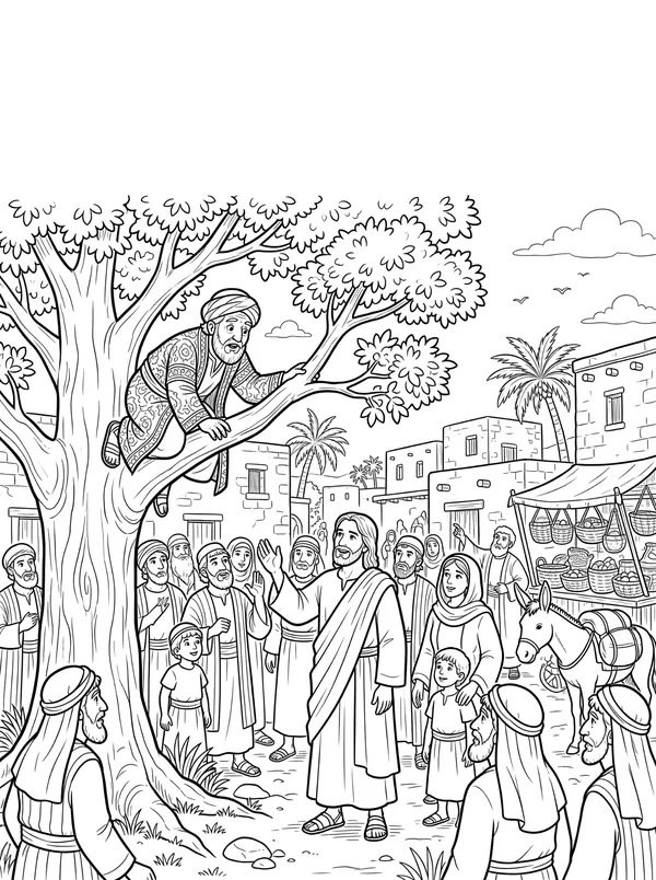 Zacchaeus coloring page